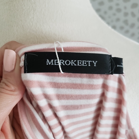 Pink and White Striped Tie Dress - Picture 4 of 6